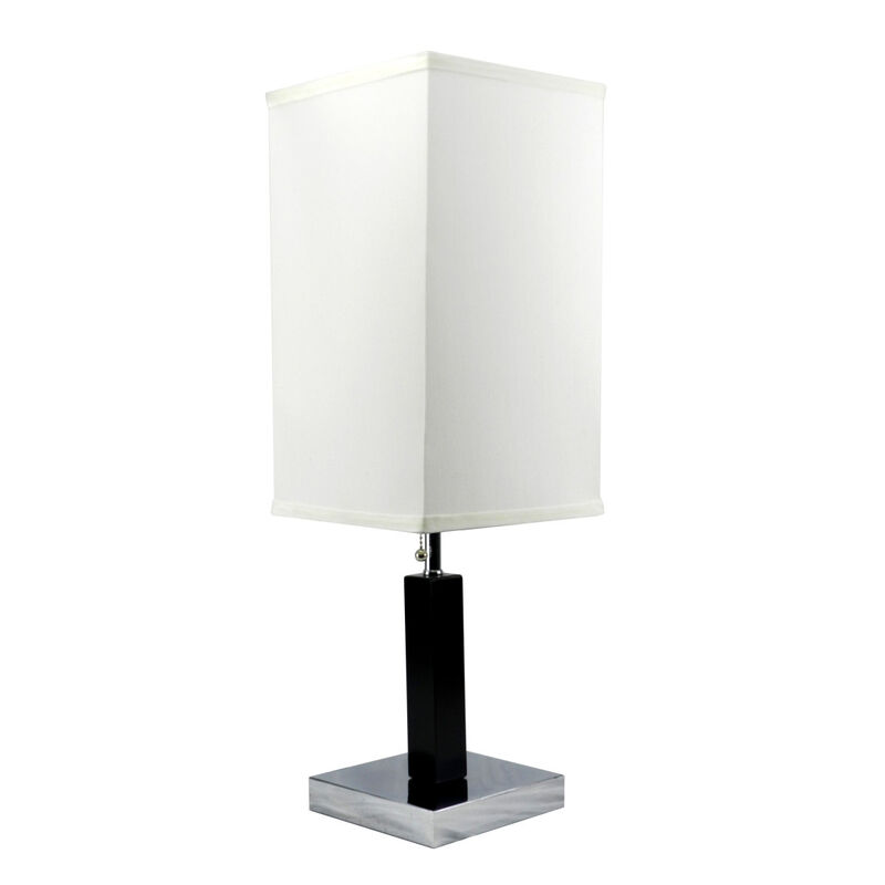 26" H Brown Square Wooden Table Lamp (1 Piece) (0.92/5.55)