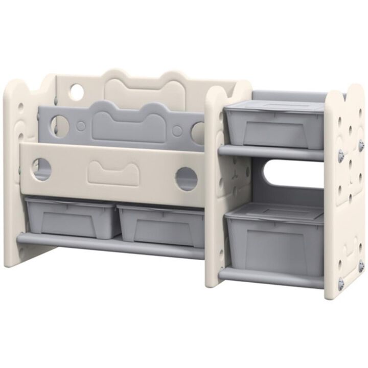 Kids Toy Storage Organizer Multi-Bin Shelf for Toys, Books & More