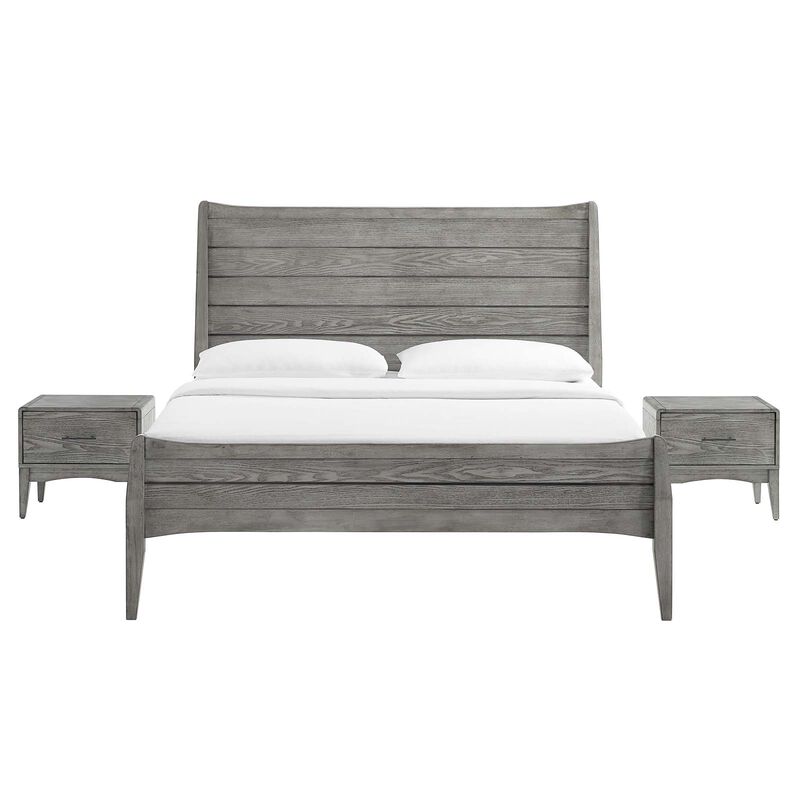 Modway - Georgia 3 Piece King Bedroom Set Gray