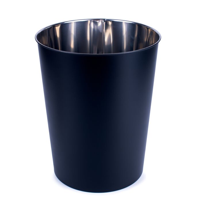 Luster Stainless Steel WasteBin-Matte Black