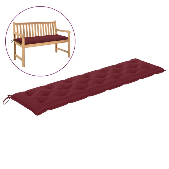 vidaXL Garden Bench Cushion Wine Red 78.7"x19.7"x 2.8" Fabric