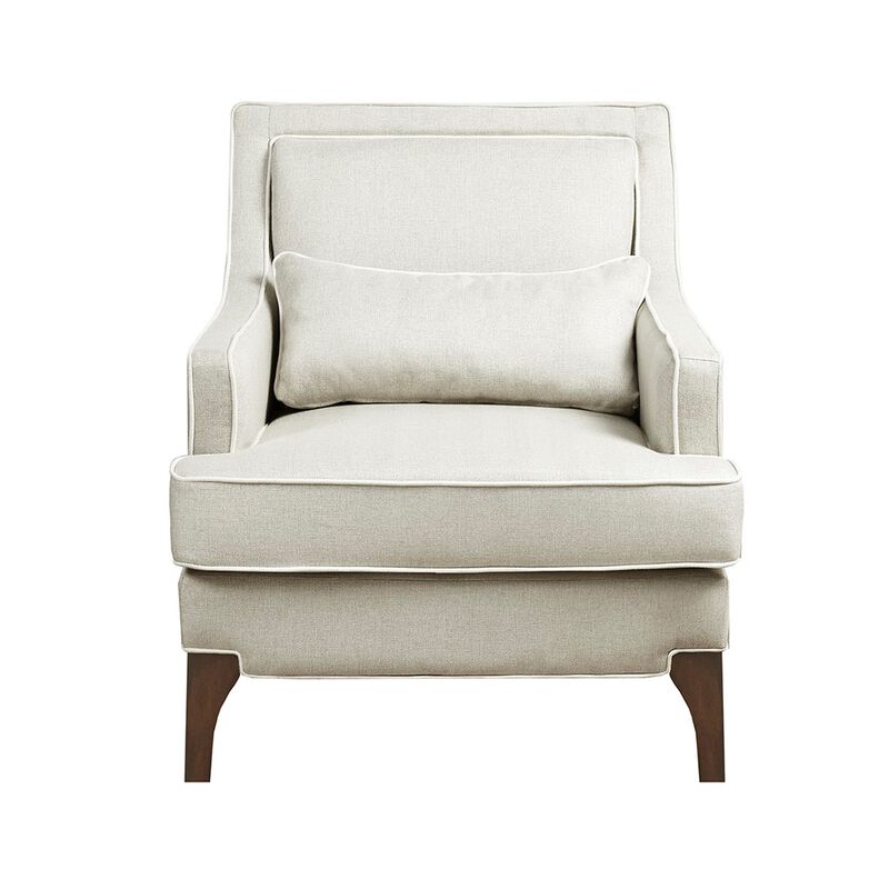 Gracie Mills Herrera Modern Arm Chair with Upholstery and Welting