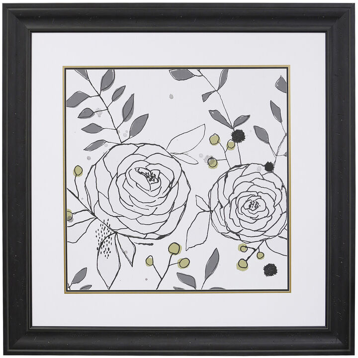 Limbing Roses Framed Print