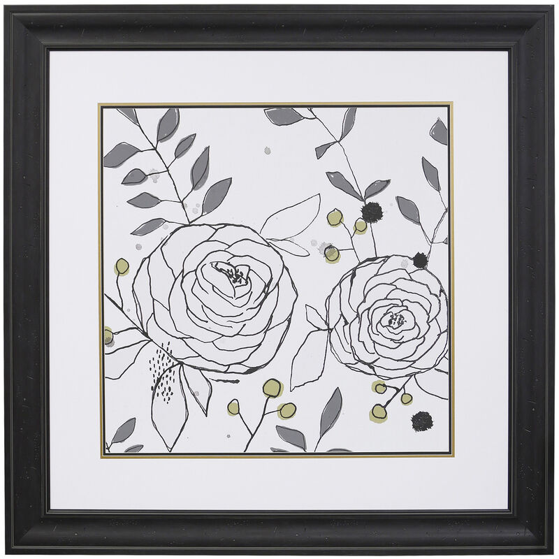 Limbing Roses Framed Print