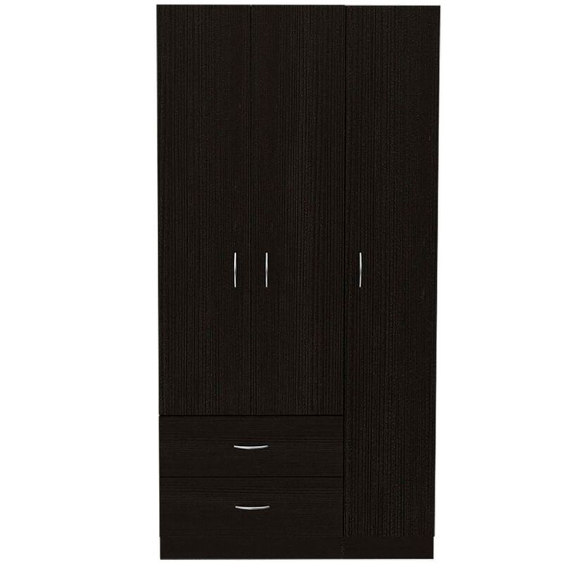 Three Door Armoire Clark, Bedroom, Black
