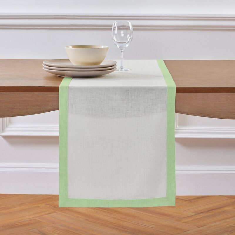 Solino Home 100% Pure Linen Table Runner 14 x 72 Inch | Classic