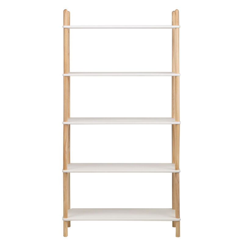 Modern Scandinavian 5-Level Wooden Bookshelf Etagere