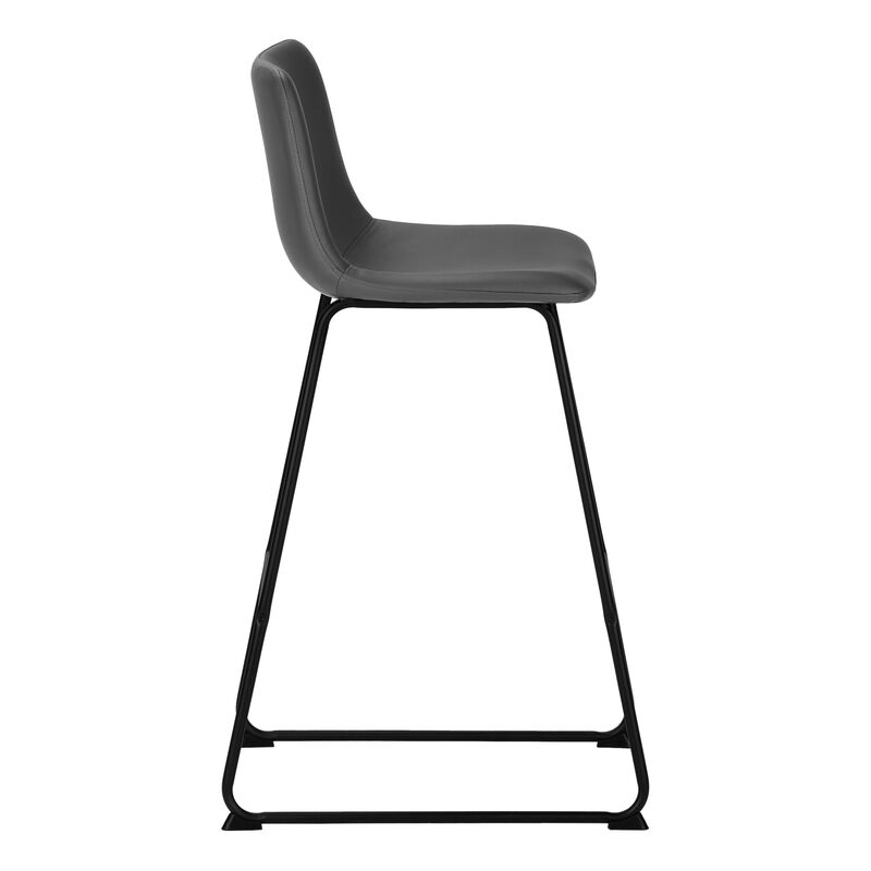 Monarch Specialties Office Chair, Bar Height, Standing, Computer Desk, Work, Pu Leather Look, Metal, Contemporary, Modern