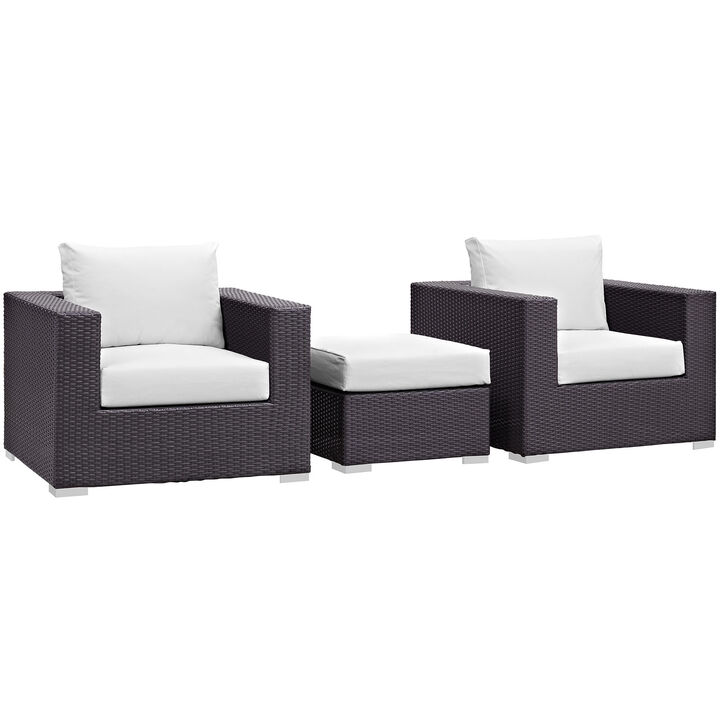 Modway - Convene 3 Piece Outdoor Patio Sofa Set