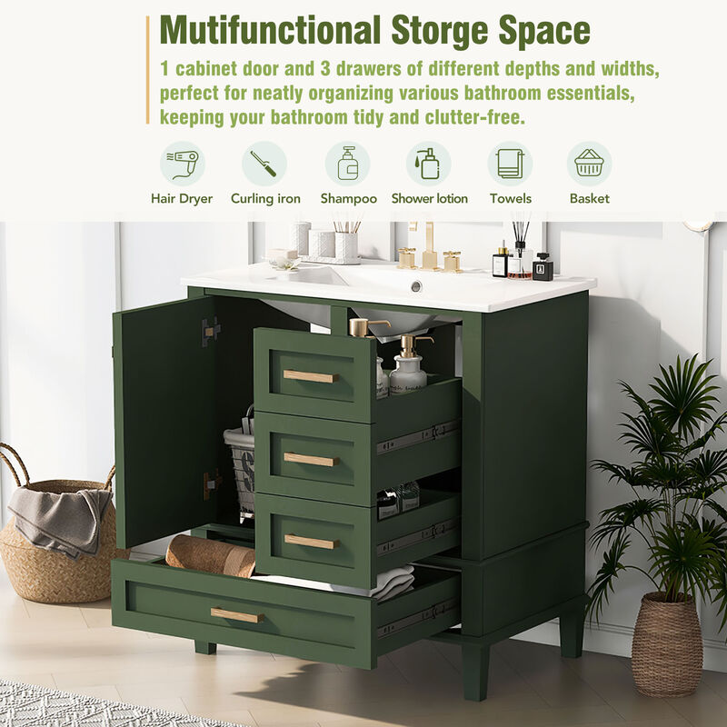 Merax Modern Bathroom Cabinet Vanity with Sink