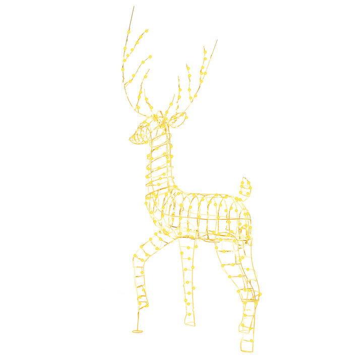 Pre-Lit Christmas Reindeer with 300 Warm White LED Lights and Zip Ties