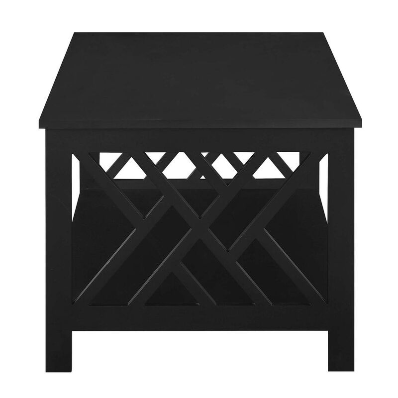 Convenience Concepts Titan Coffee Table with Shelf, Black