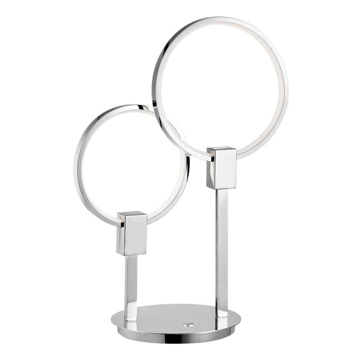 Hong Kong Tall Chrome Table Lamp LED Light