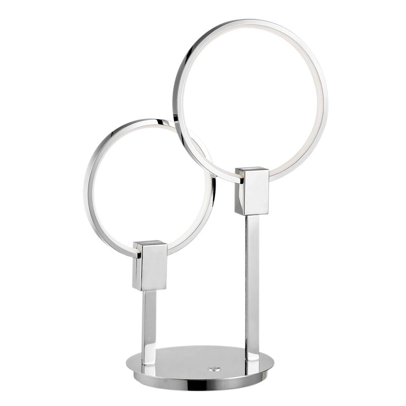 Hong Kong Tall Chrome Table Lamp LED Light
