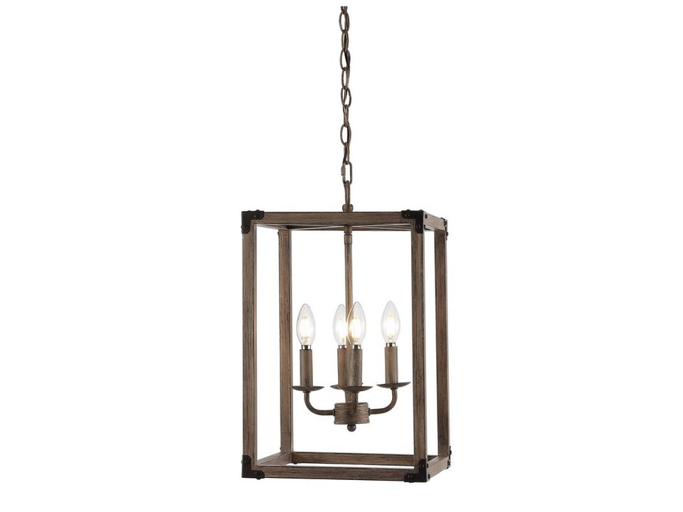 Magnolia 4-Light Adjustable Iron Rustic Farmhouse LED Pendant