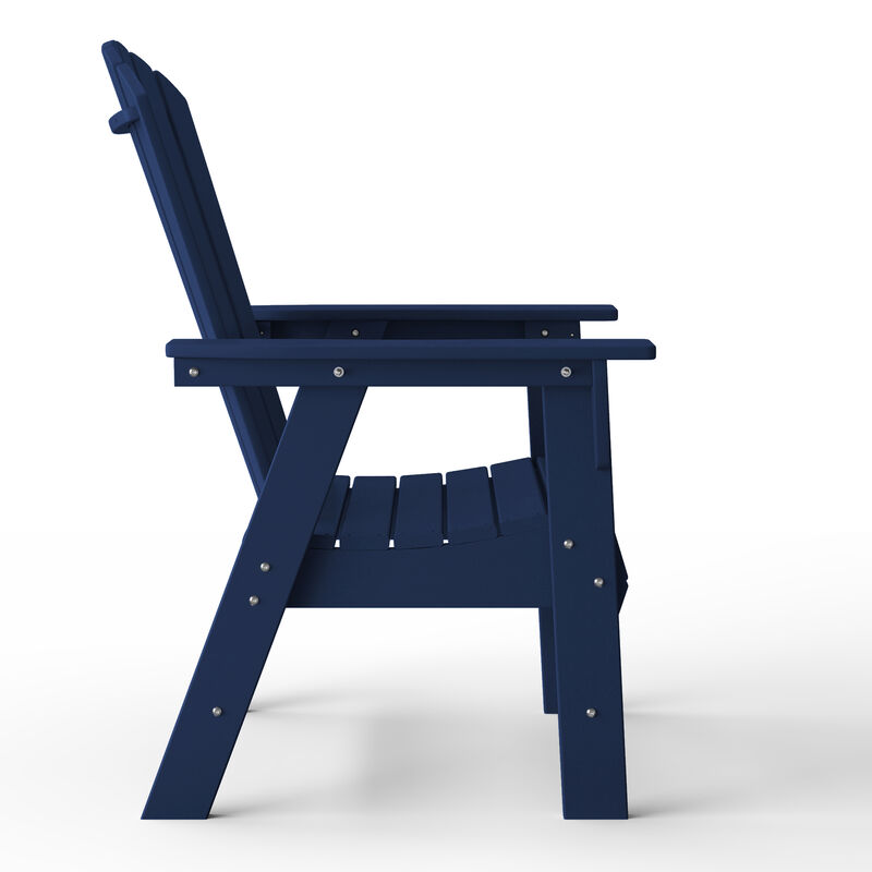 WestinTrends Dylan Outdoor Patio Shell-back Adirondack Dining Chair Weather Resistant