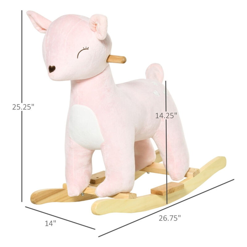 Baby Rocking Horse for 36-72 Months, Plush Ride-On Toy for Preschoolers
