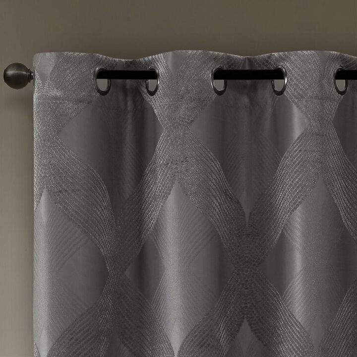 Belen Kox Charcoal Total Blackout Window Panel, Belen Kox