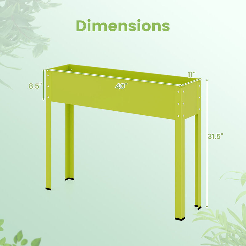 Metal Raised Garden Bed with Legs for Elevated Planting and Gardening