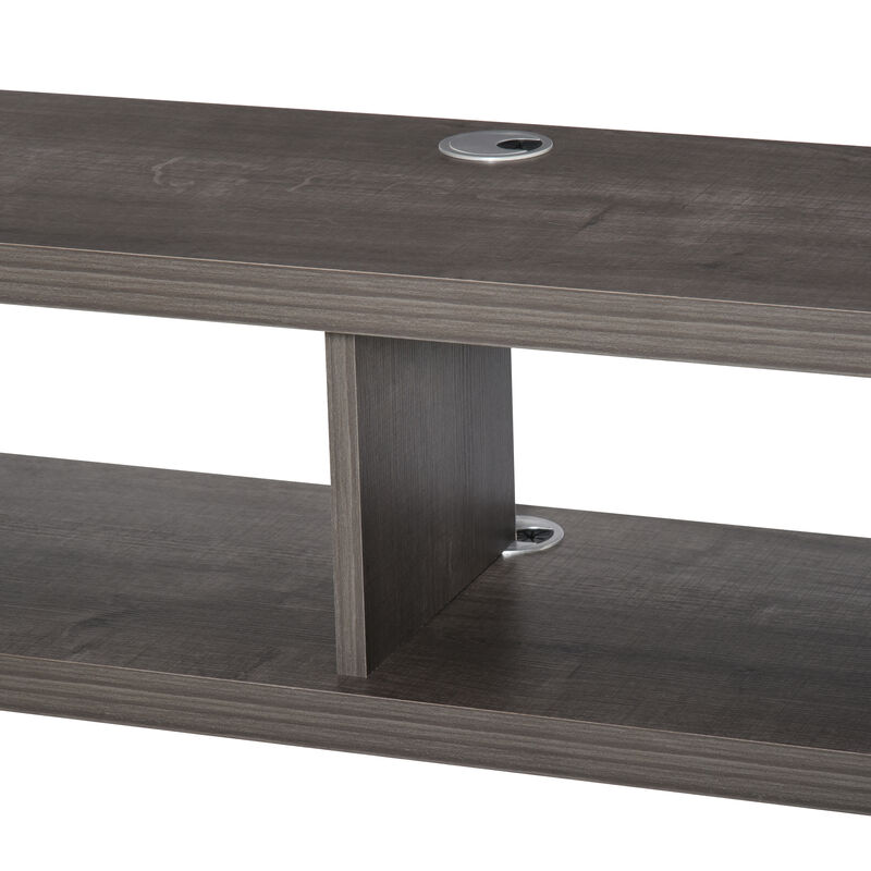 Wall Mount Media Console, Floating TV Stand Entertainment Center Unit, Dark Grey