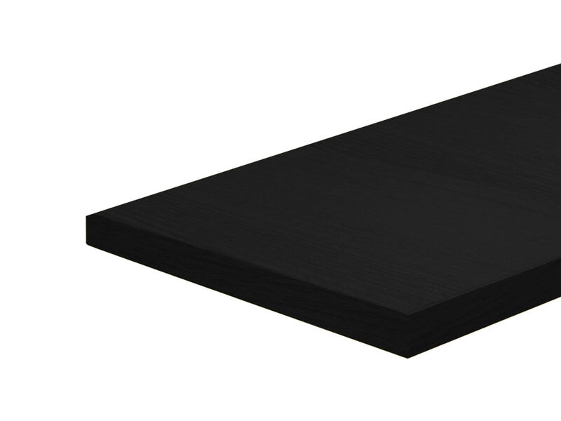 Melamine (MDF) Shelf 48″ Length, 14″ Depth, 3/4″ Thickness- Black | Sold in packs of 4 (Non-Returnable)