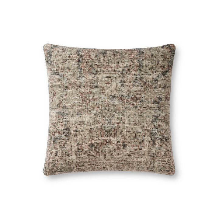 Beige/Multi 18''x18'' Poly Pillow