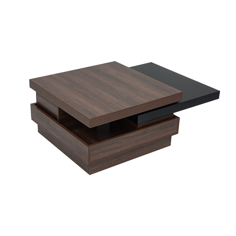 Merax Rotatable Top Square Coffee Table