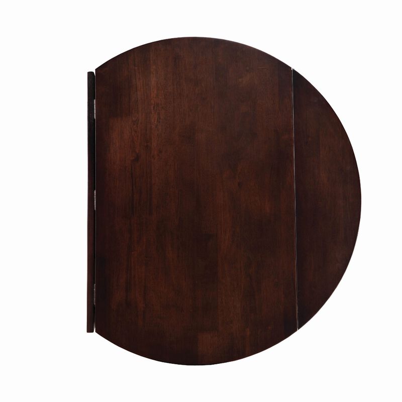 Transitional Style 3 Piece Wooden Dining Table and Chair Set, Brown-Benzara