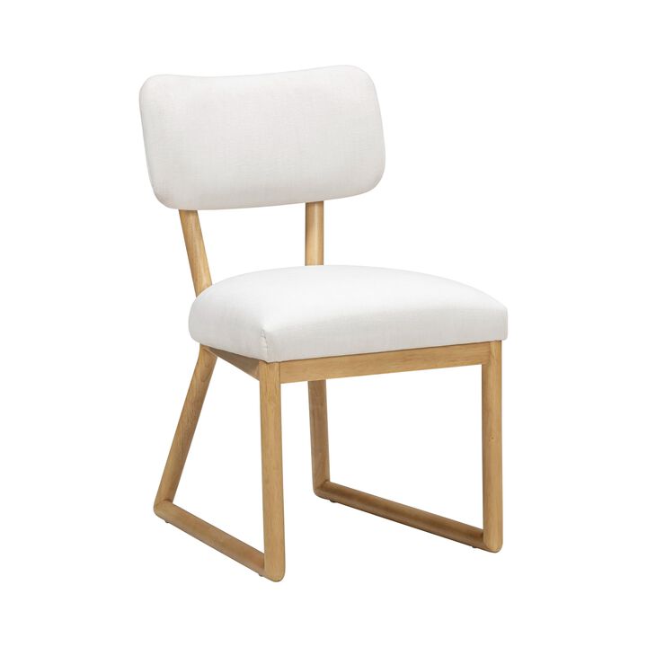 Bobbie Cream Recycled Fabric Dining Chair