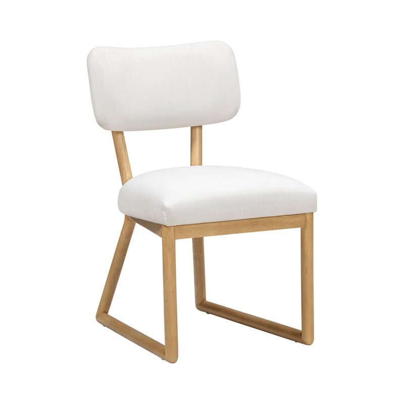 Bobbie Cream Recycled Fabric Dining Chair