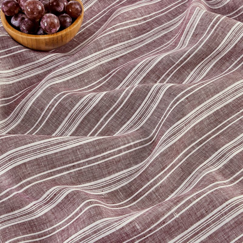 Solino Home 100% Pure Linen Chelsea Stripe Dinner Napkins 20 x 20 Inch Set of 4