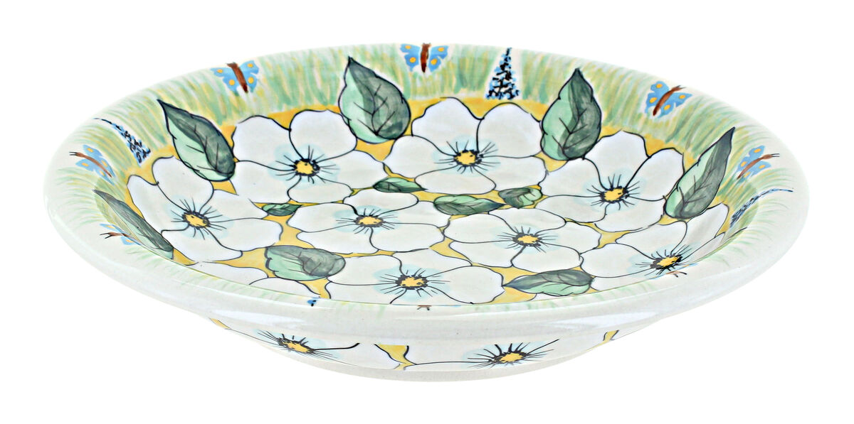 Blue Rose Polish Pottery Sweet Devotion Soup Plate