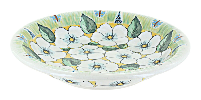 Blue Rose Polish Pottery Sweet Devotion Soup Plate
