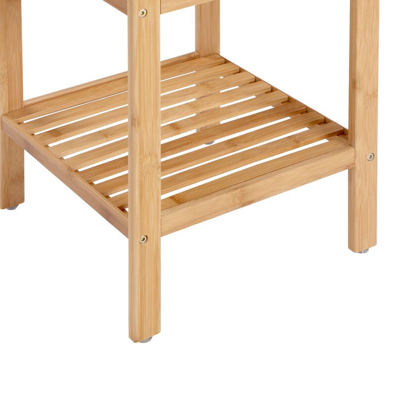 Stylish 4-Tier Bamboo Storage Rack for Bathroom Shelving