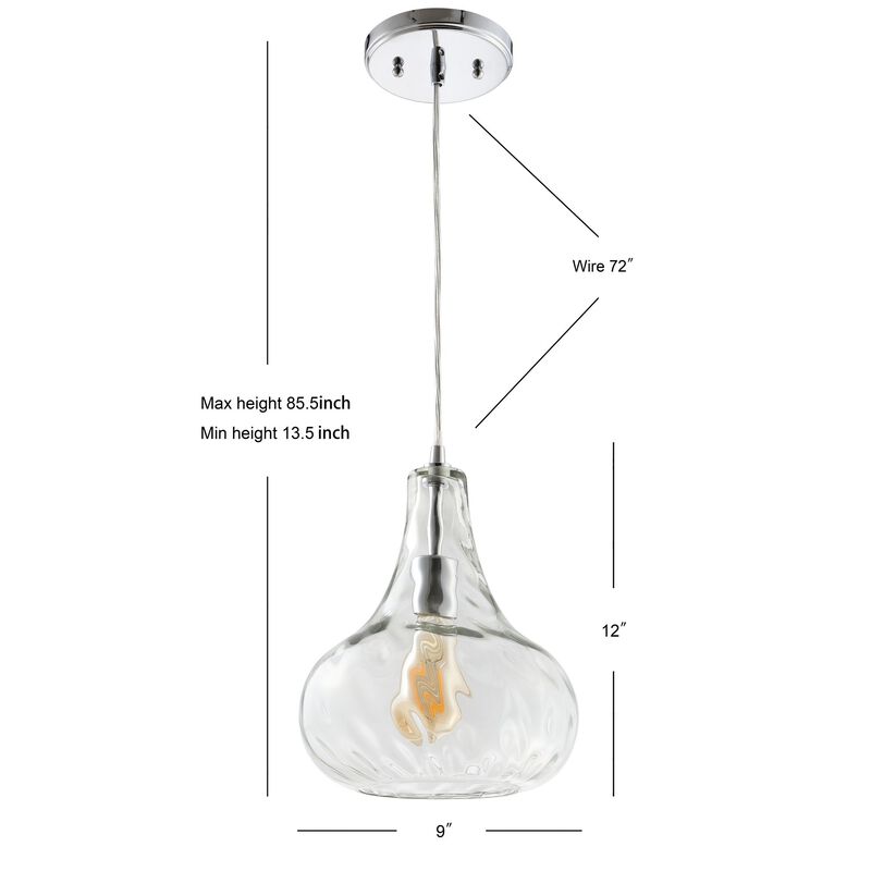 Ferano Adjustable Metal/Glass LED Pendant