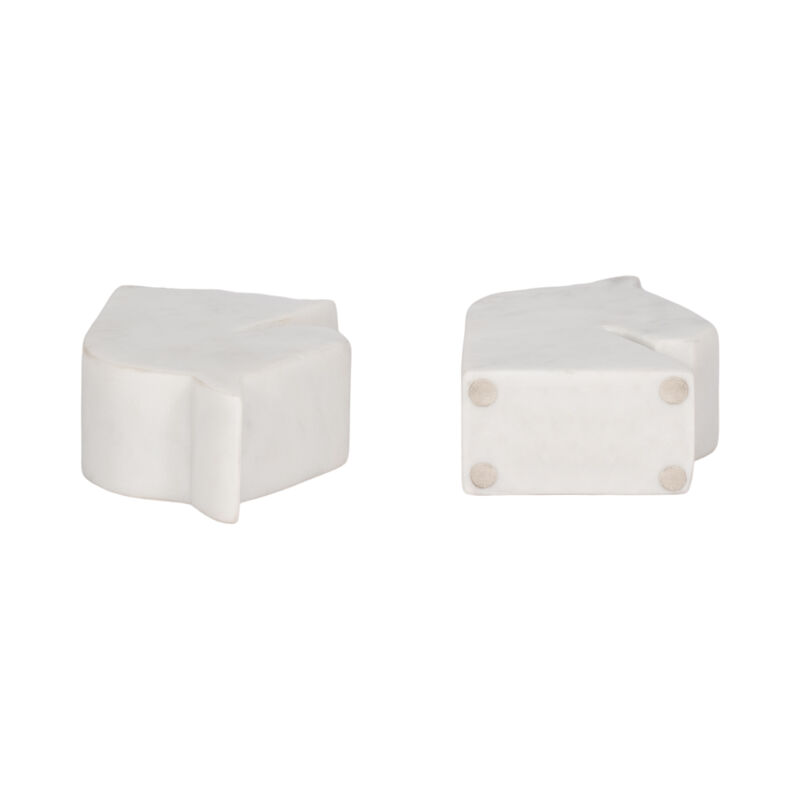 Marble Horse Head Bookends Set