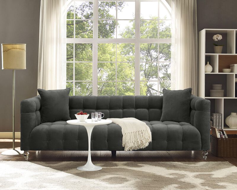 Bea Hot Pink Velvet Sofa