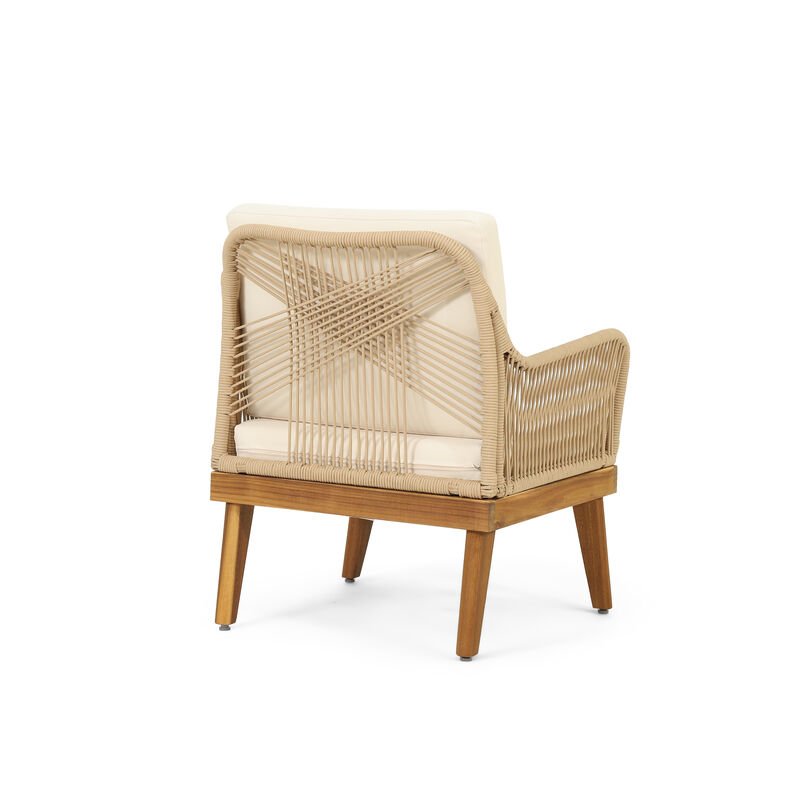 Mid Century Outdoor Wood Club Chair