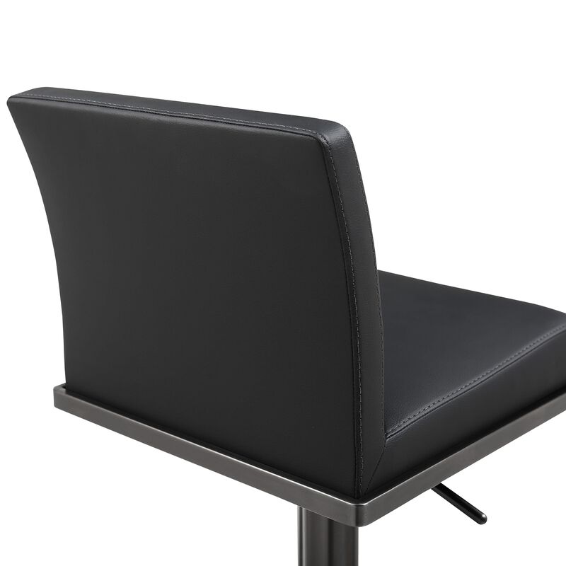 Amalfi White Performance Vegan Leather Adjustable Stool