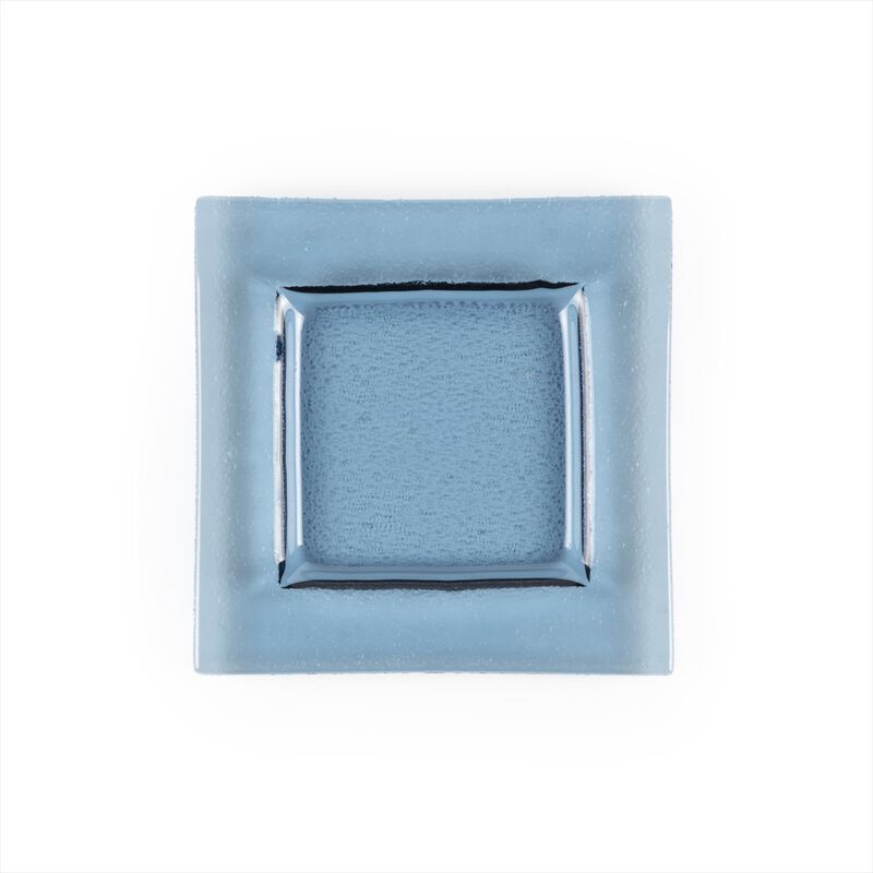 Glass Dinnerware 6" x 6" Square Transparent Glass Plate (Set of 4)