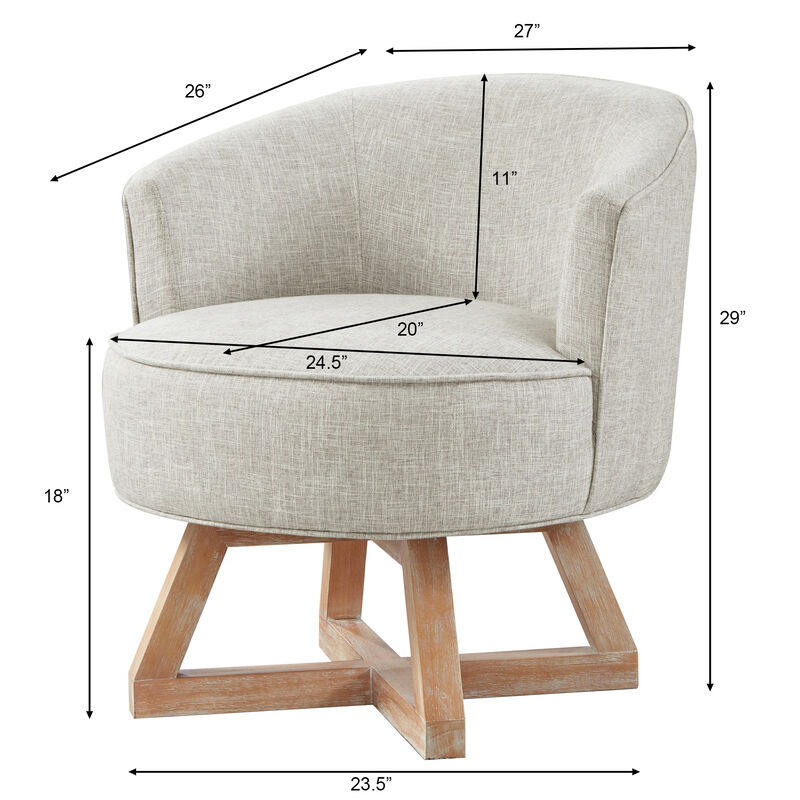 Merax Classic linen Fabric Swivel Accent Chair