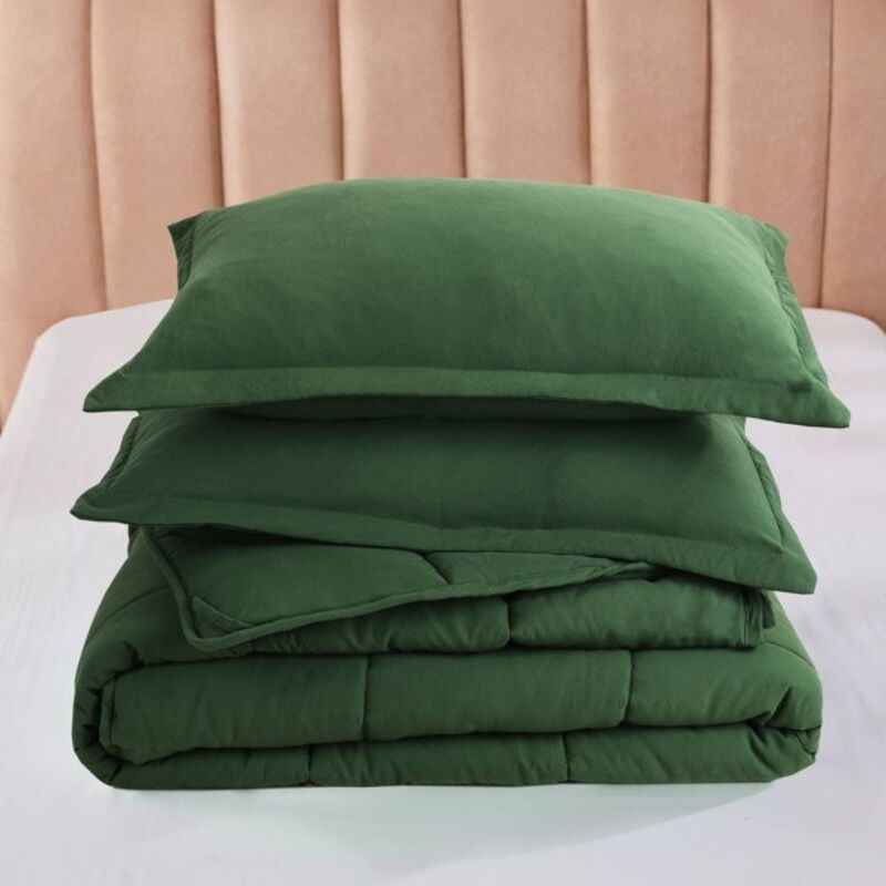 Hivvago 3 Piece Microfiber Reversible Comforter Set