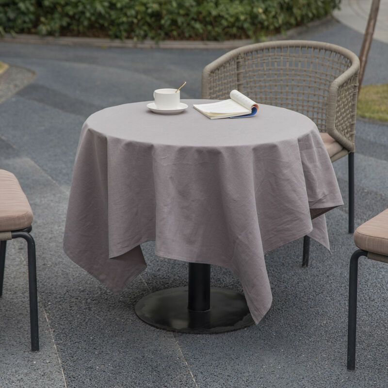 Deerlux 100% Pure Linen Washable Tablecloth Solid Color, 52" x 52" Square White