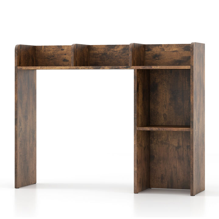 3-Tier Multipurpose Desk Bookshelf with 4 Shelves