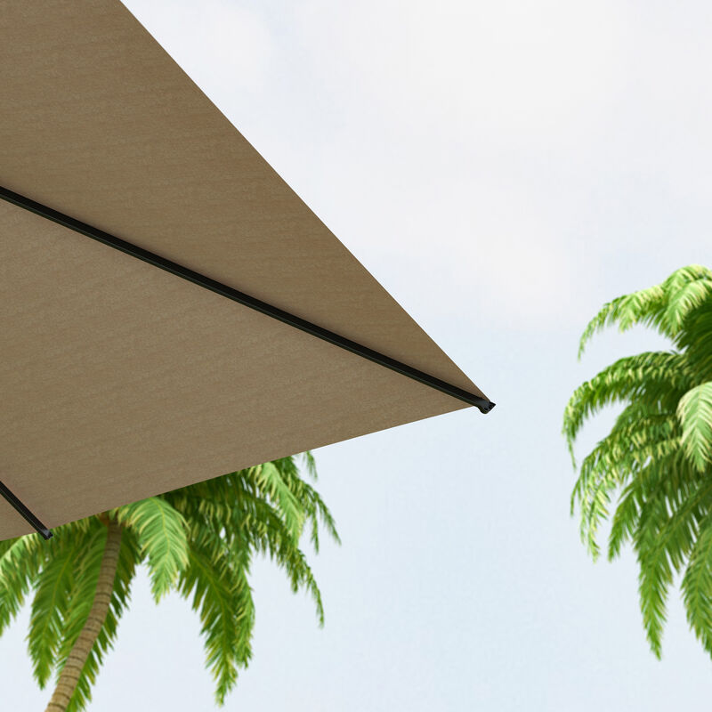 FUFU&GAGA Navy Blue Cantilever Umbrella | Heavy-Duty Outdoor Sunshade with Rotating Base
