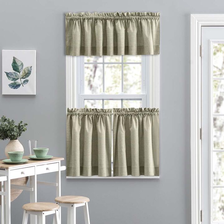 Ellis Curtain Lisa Solid Color Poly Cotton Duck Fabric Tailored Valance 58" x 15"