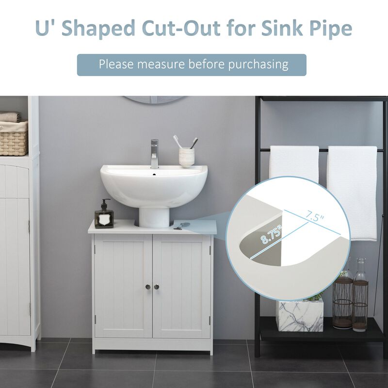 Bathroom Space Saver: White Pedestal Sink Storage Cabinet