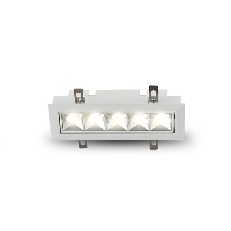 VONN Lighting 5 Lights LED Adjustable Recessed Downlight, Stock Item Beam Angle 34, White