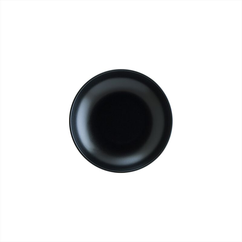 Notte dia.9" h:2" 34 oz. Round Black Porcelain Bowl (Set of 4)