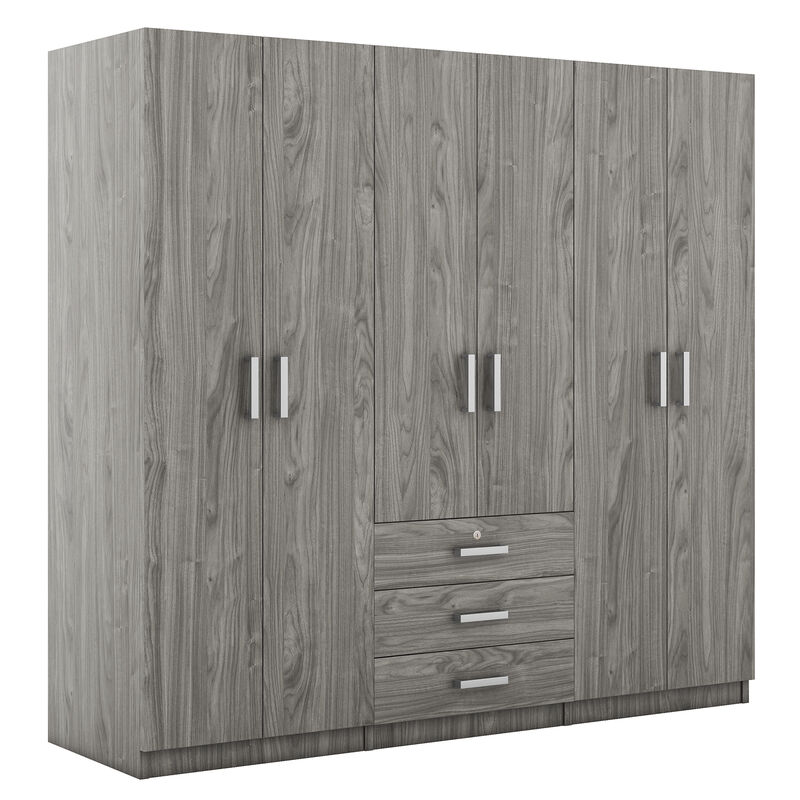 Merax 6-Doors Wooden Wardrobe Storage for Bedroom